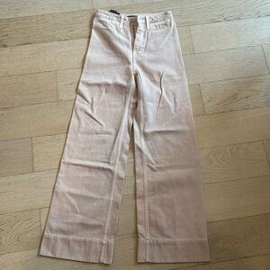 J Brand Hallton high rise trouser wide leg dusty pale pink 23